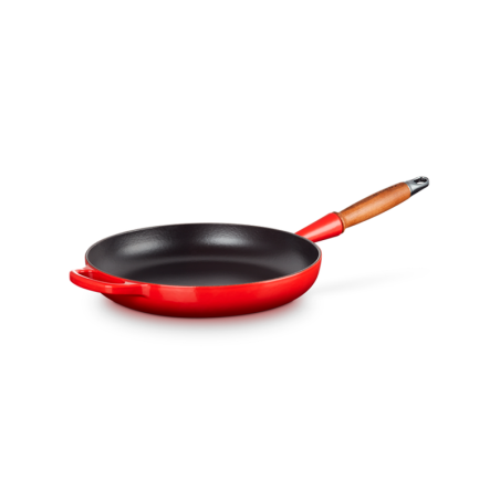 Low Frying Pan Wooden Handle Cerise 28cm - Signature