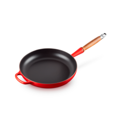 Low Frying Pan Wooden Handle Cerise 28cm - Signature