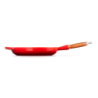 Low Frying Pan Wooden Handle Cerise 28cm - Signature