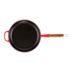 Low Frying Pan Wooden Handle Cerise 28cm - Signature