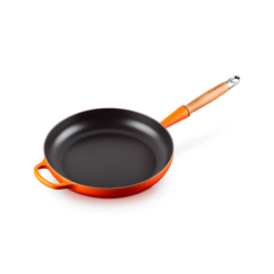 Low Frying Pan Wooden Handle Volcanic 28cm - Signature