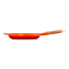 Low Frying Pan Wooden Handle Volcanic 28cm - Signature