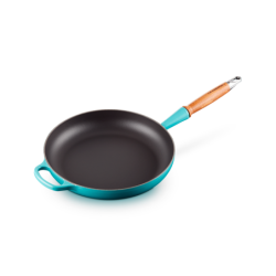 Low Frying Pan Wooden Handle Caribe 28cm - Signature