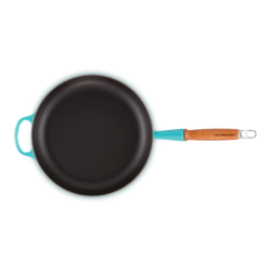 Low Frying Pan Wooden Handle Caribe 28cm - Signature