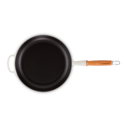 Low Frying Pan Wooden Handle Meringue 28cm - Signature
