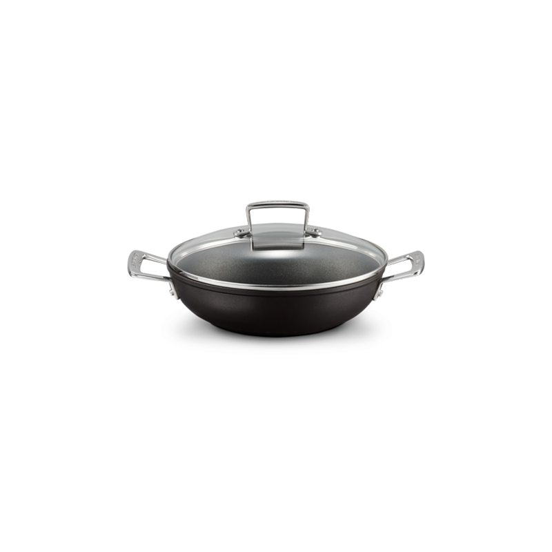 Caçarola Baixa Antiaderente com Tampa de Vidro 24cm Caçarola Baixa Antiaderente com Tampa de Vidro 24cm