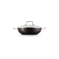 Caçarola Baixa Antiaderente com Tampa de Vidro 24cm