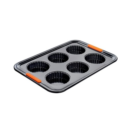 6 Cup Fluted Tart Tin Tray