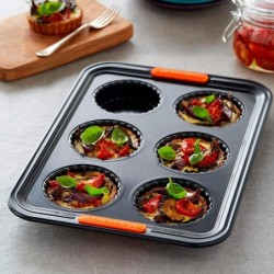 6 Cup Fluted Tart Tin Tray