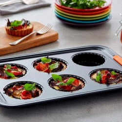 6 Cup Fluted Tart Tin Tray