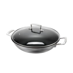 3-PLY WOK C/TAPA CRISTAL ANTIADHERENTE 3