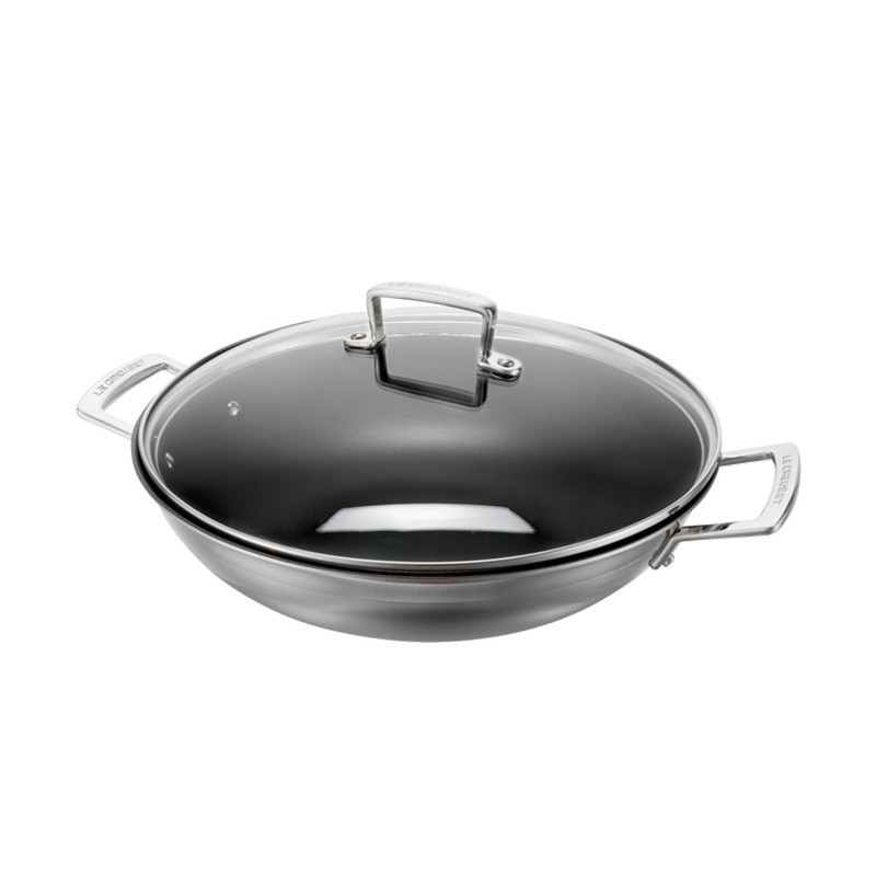 Wok Anti-Aderente com Tampa de Vidro - Triply