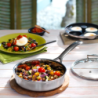 Uncoated Sauté Pan with Poaching Insert