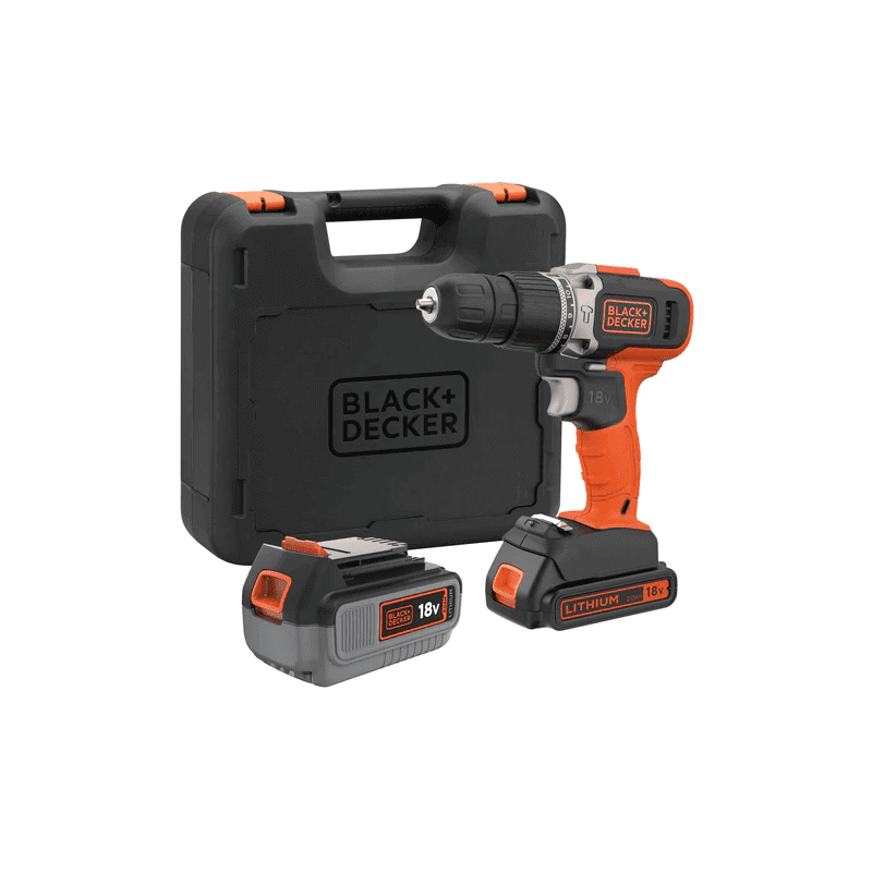 Berbequim com Percussão 18V 4Ah/2Ah Lítio BLACK+DECKER