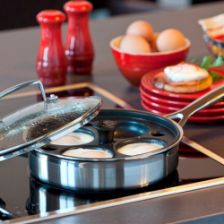Uncoated Sauté Pan with Poaching Insert