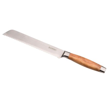 CUCHILLO PAN HOJAS DE DAMASCO CON MANGO