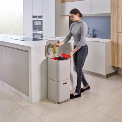 Waste&Recycling Bin 40L Stone - Totem Compact