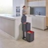 Cubo de Basura 40L Gris - Totem Compact