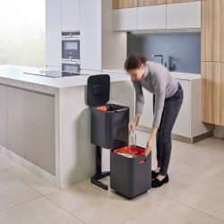 Cubo de Basura 40L Gris - Totem Compact