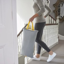 Easy-Empty Laundry Basket Grey 90L - Tota