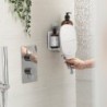 Compact Shower Shelf with Adjustable Mirror - Easystore