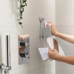 Compact Shower Shelf with Adjustable Mirror - Easystore