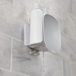 Compact Shower Shelf with Adjustable Mirror - Easystore