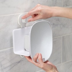 Compact Shower Shelf with Adjustable Mirror - Easystore