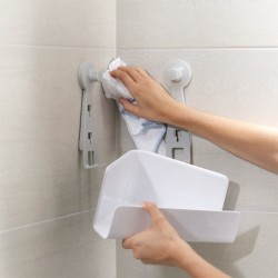 Corner Shower Shelf with Adjustable Mirror - Easystore