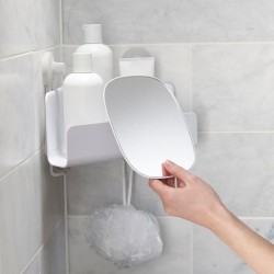 Corner Shower Shelf with Adjustable Mirror - Easystore