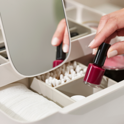 Large Cosmetic Organiser with Removable Mirror - Viva