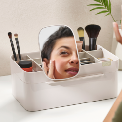 Large Cosmetic Organiser with Removable Mirror - Viva