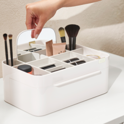 Large Cosmetic Organiser with Removable Mirror - Viva