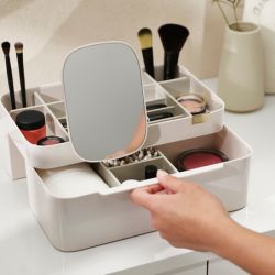 Large Cosmetic Organiser with Removable Mirror - Viva