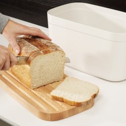 Caixa para Pão com Tábua Branco - Bread Bin