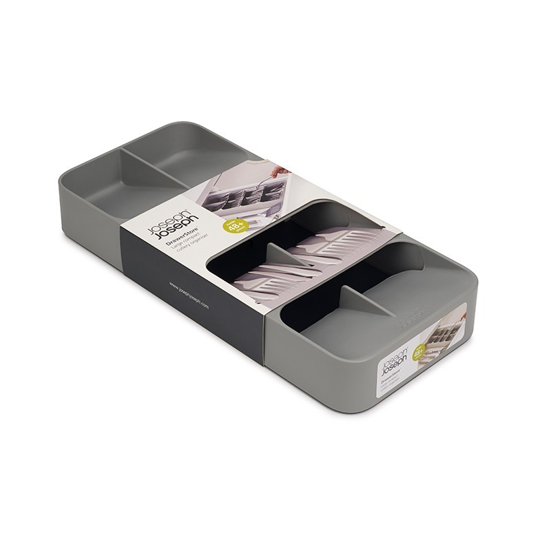 Organizador de Talheres Grande Cinza - DrawerStore Organizador de Talheres Grande Cinza - DrawerStore