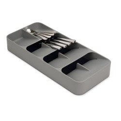 Large Cutlery Organiser Grey - DrawerStore