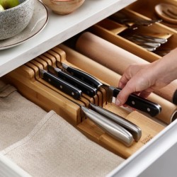 Bamboo Compact Knife Organiser - Drawerstore