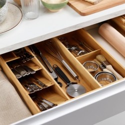 Cutlery, Utensil and Gadget Organiser Bamboo - DrawerStore