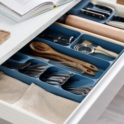 Cutlery, Utensil and Gadget Organiser Blue DrawerStore - Sky