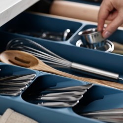 Cutlery, Utensil and Gadget Organiser Blue DrawerStore - Sky