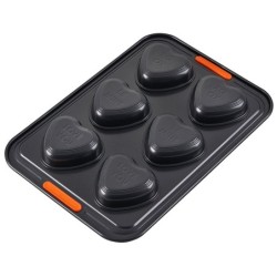Forma para 6 Bolinhos Coração Mensagens