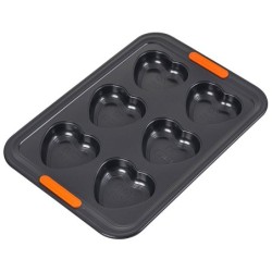 Forma para 6 Bolinhos Coração Mensagens