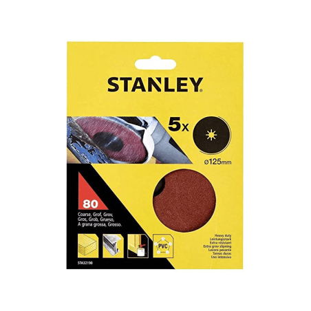 5 Discos de lixa base fibra ø 115x22 mm.