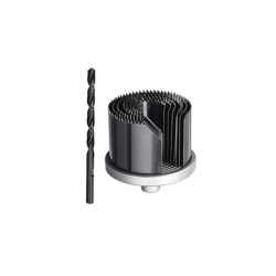 7 brocas Campanhas em aço de carbono.