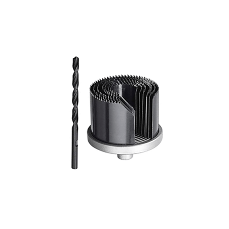 7 brocas Campanhas em aço de carbono.