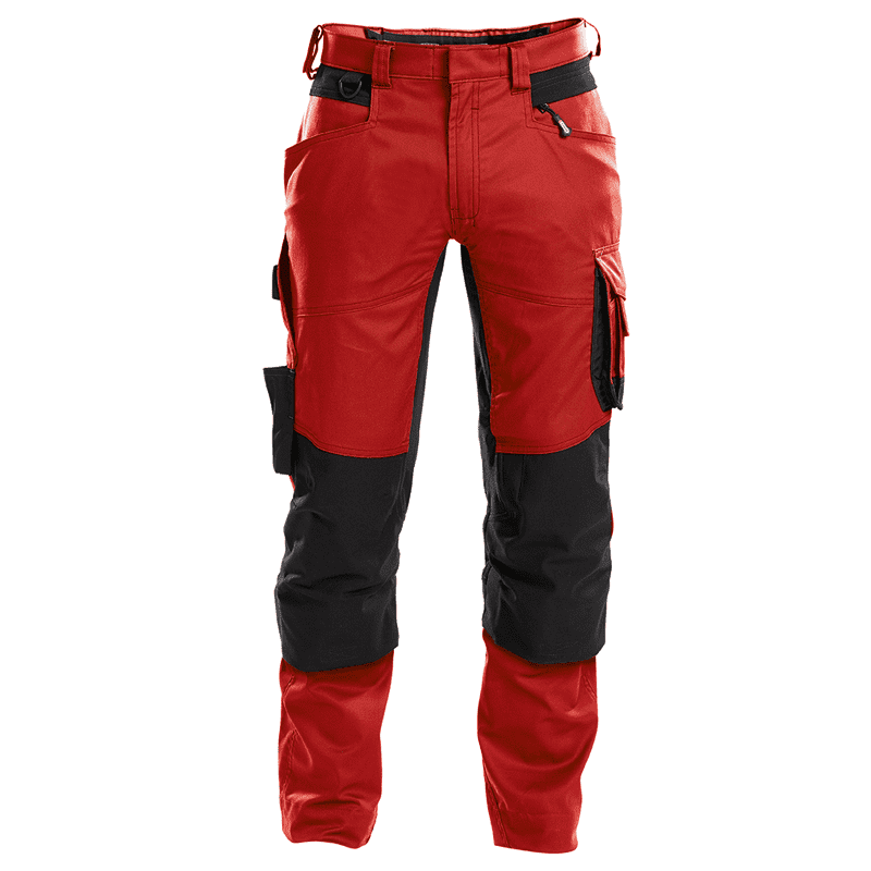 DASSY Dynax Work Trousers n.º 44 +/- 245 g/m² Red/Black