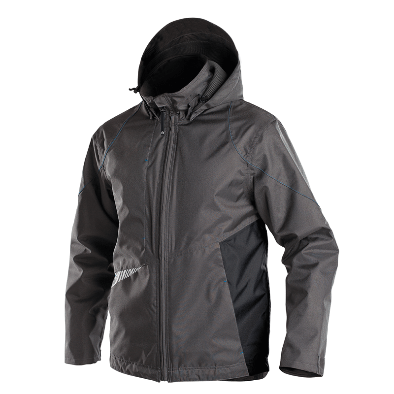DASSY Hyper Wind and Waterproof Work Jacket XL +/- 200 g/m² Grey/Black