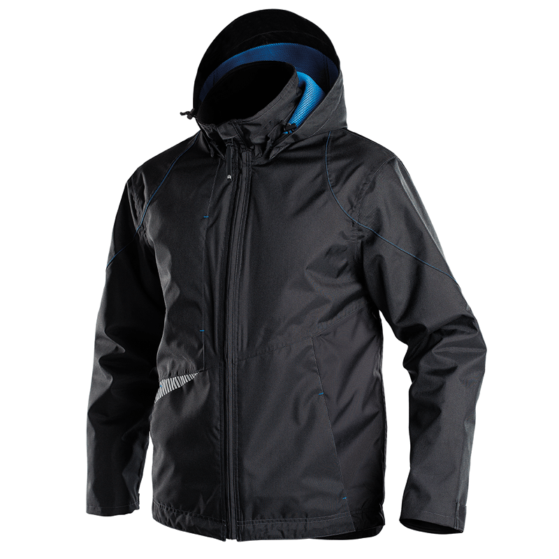 DASSY Hyper Wind and Waterproof Work Jacket 2XL +/- 200 g/m² Black