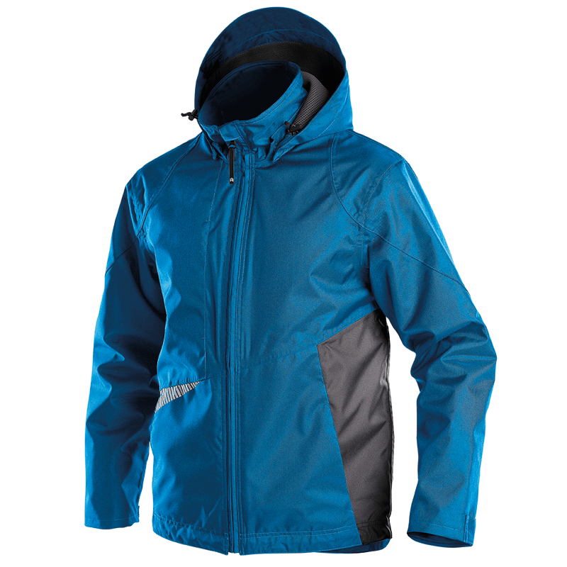 DASSY Hyper Wind and Waterproof Work Jacket XL +/- 200 g/m² Azure Blue/Grey